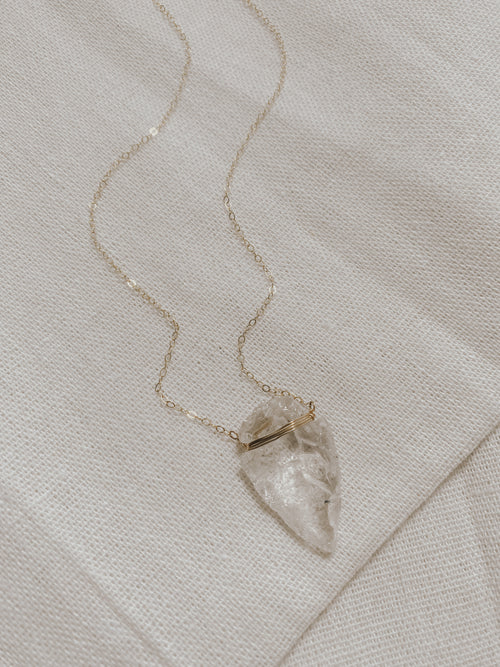 Quartz Arrowhead Necklace